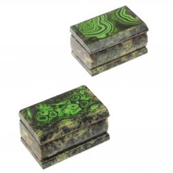 Шкатулка с иллюстрацией под малахит 10,5х6,5х5,5 см