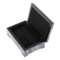 Шкатулка из камня чароит 12х8х4 см