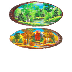 Картины на срезе дерева